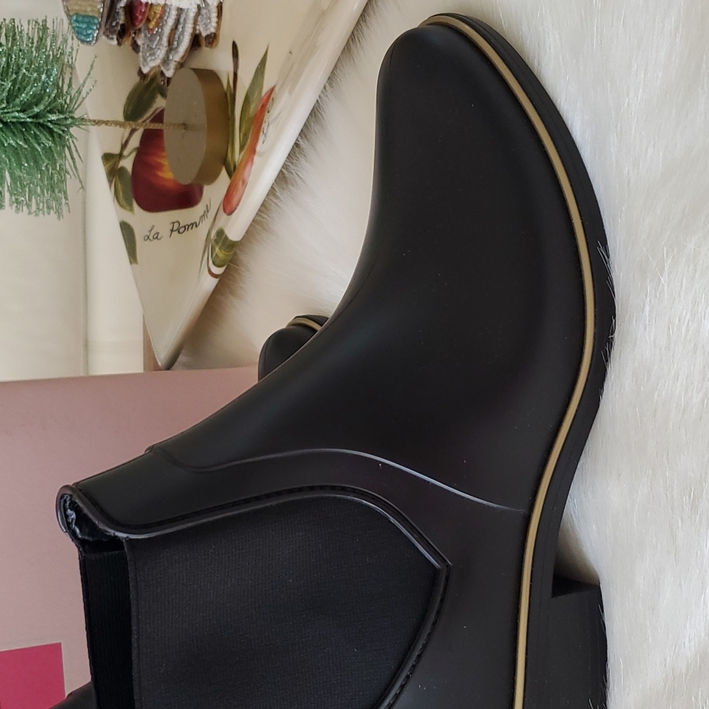 Katespade Carry Over Rainbootie Star Black Size 8B - Picture 6 of 9